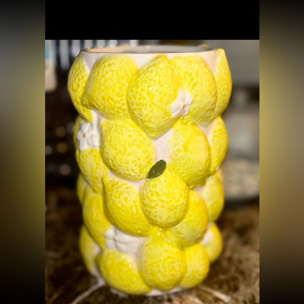 Sunny Yellow Lemon Vase